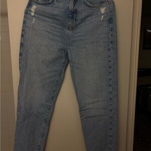 Zara Light Blue Straight-Leg Women's Jeans